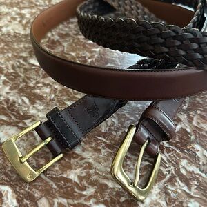 Two Calvin Klein leather belts size 36